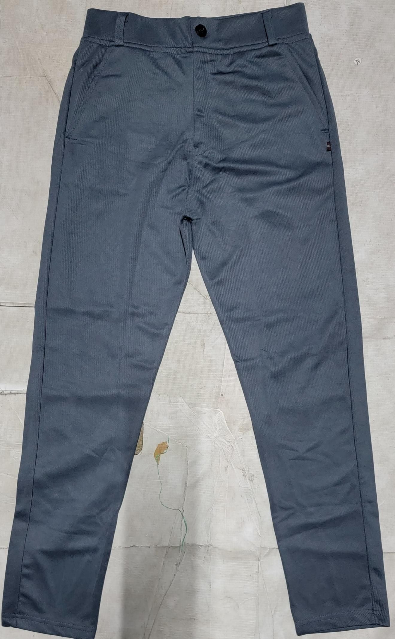 Polyester Blend Solid Slim Fit Men’s Formal Trousers – Black