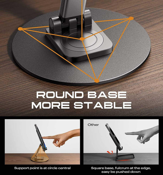 Mobile Phone Stand – 360° Rotation with Adjustable Height & Angle