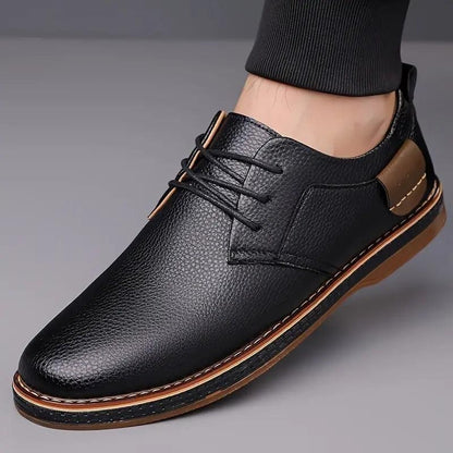 Men's Derby Party Lace-Up Casual Shoes – Black