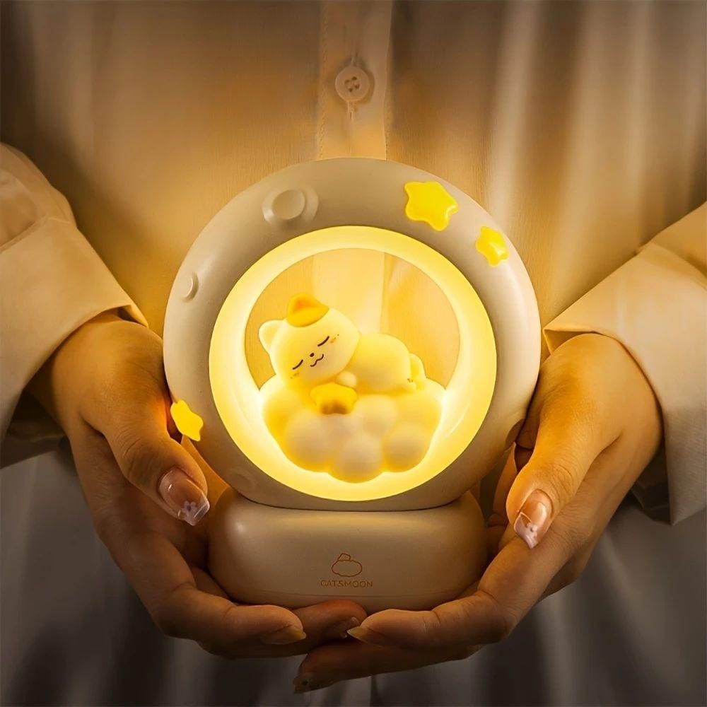 Moon LED Night Lamp with 3 Brightness Modes &amp; Touch Control