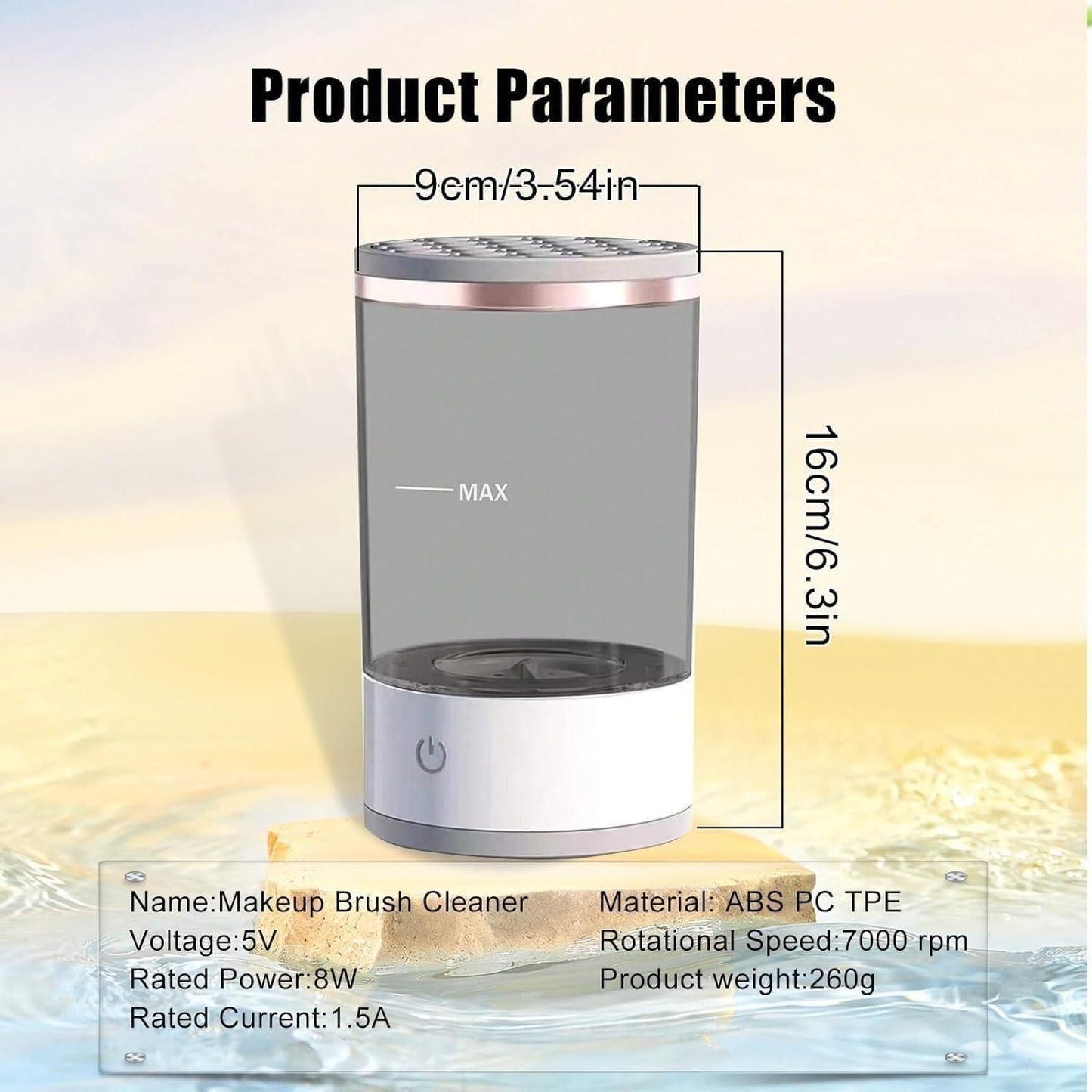 Makeup Brush Cleaner – Electric, USB Rechargeable, Deep Cleaning Device