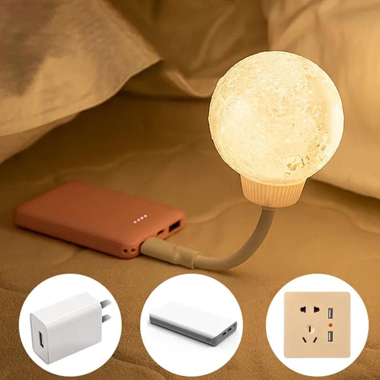 Moon LED Night Light – Magical Glow for Bedroom & Home