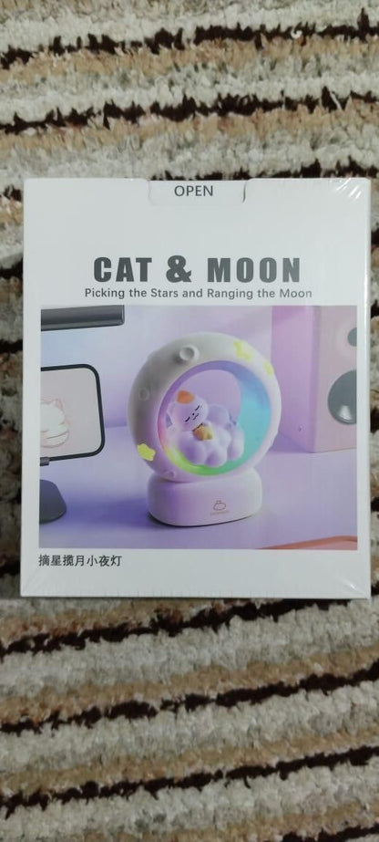 Moon LED Night Lamp with 3 Brightness Modes &amp; Touch Control