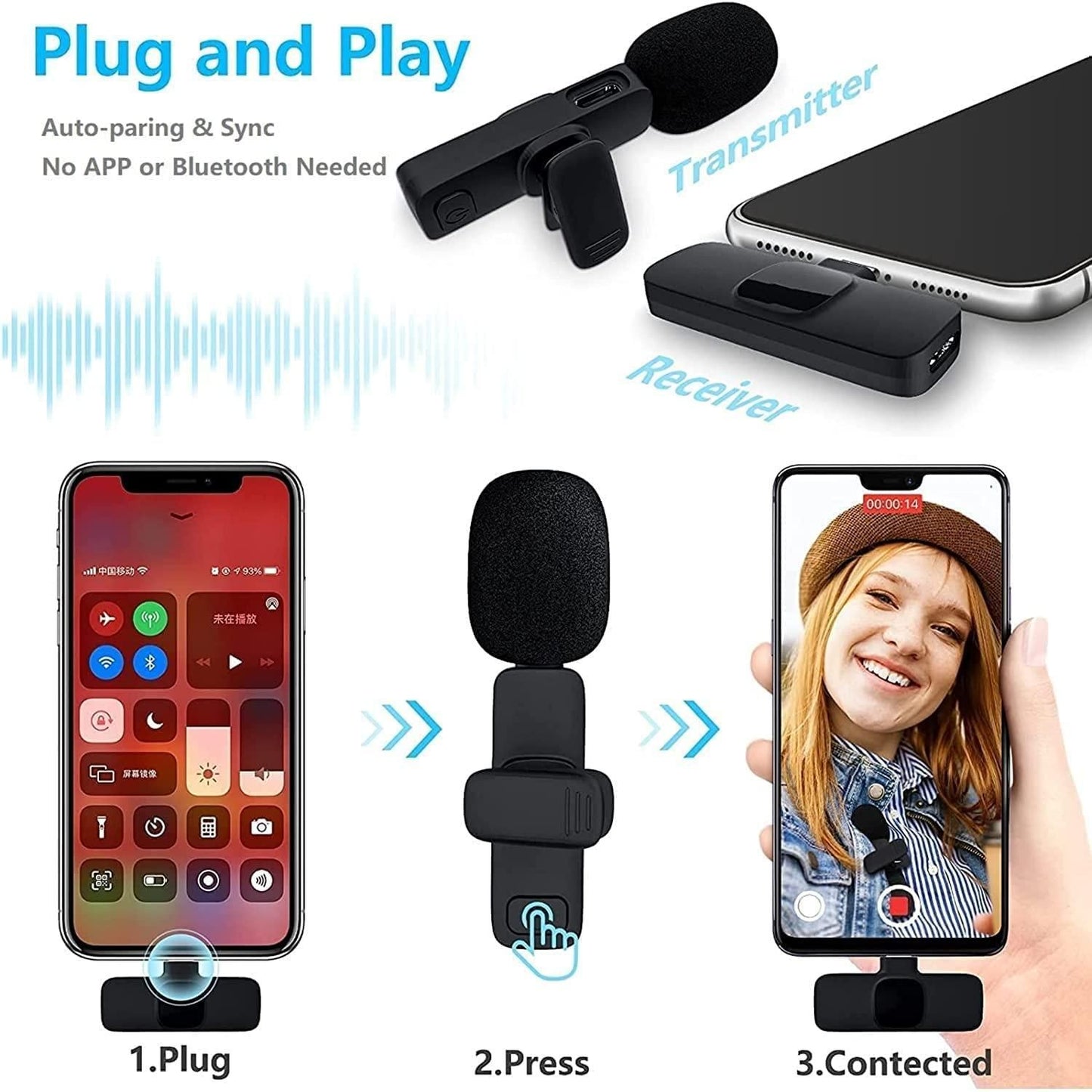 Wireless Microphone – Bluetooth &amp; USB Connectivity