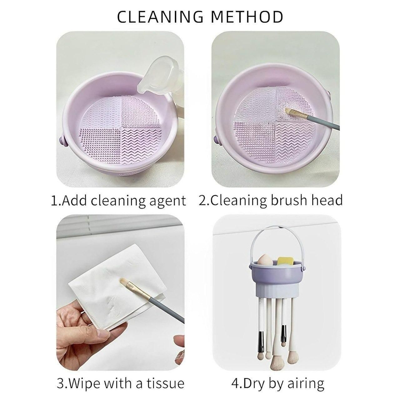 3-in-1 Makeup Brush Cleaner Bowl