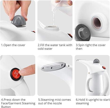 Handheld Fast-Heat Steamer for Clothes & Face