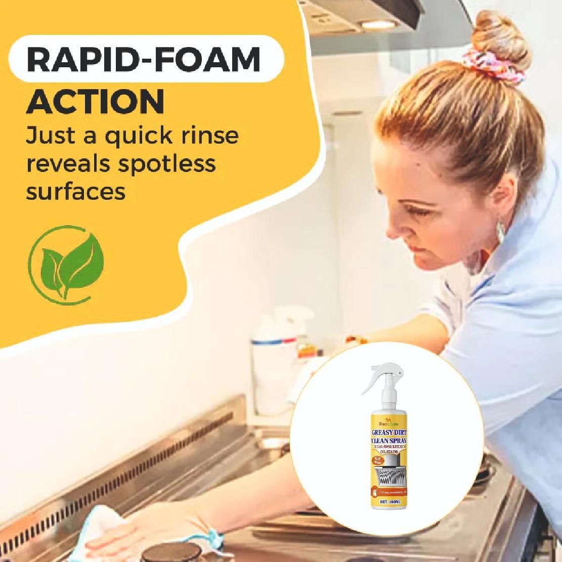 Greasy Dirt Clean Spray – 100 ml (Pack of 2)