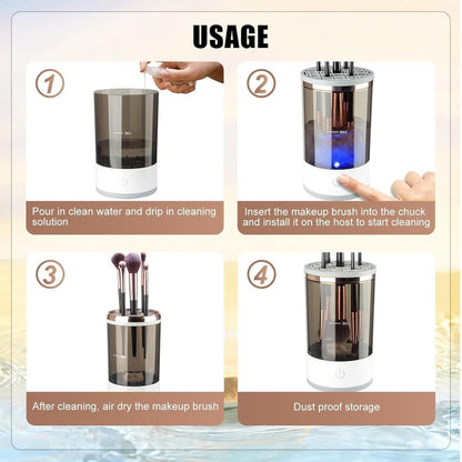 Makeup Brush Cleaner – Electric, USB Rechargeable, Deep Cleaning Device