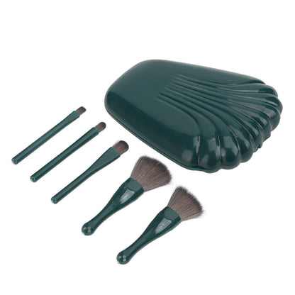 Makeup Brushes Set – 5pcs Soft Bristles with Mirror Case