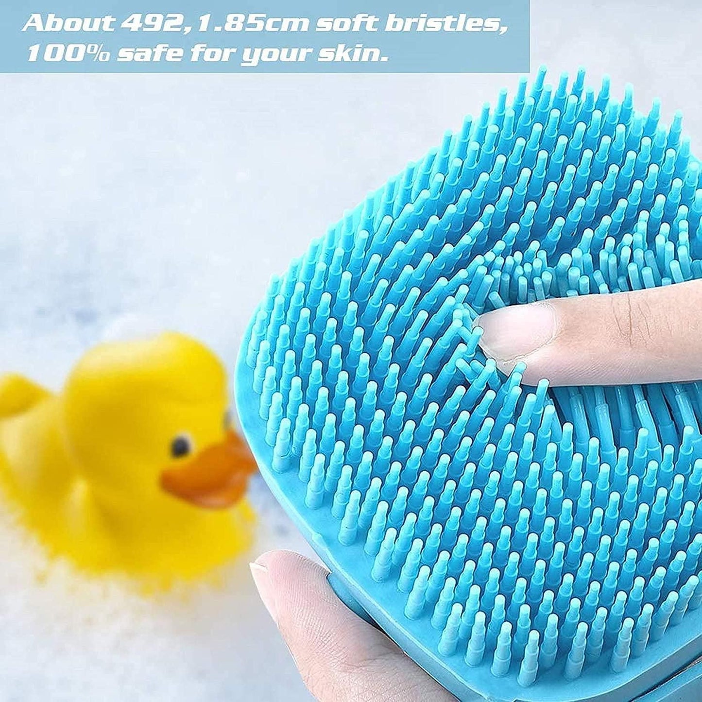 SCRUBBING Soft Silicone Bath Brush – Baby Shower &amp; Cleaning Brush