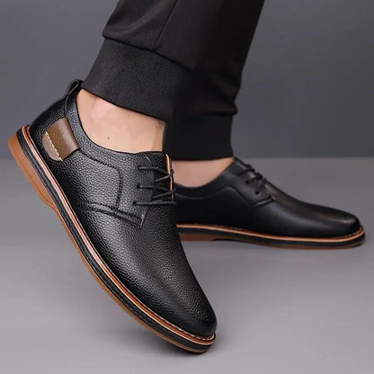 Men's Derby Party Lace-Up Casual Shoes – Black