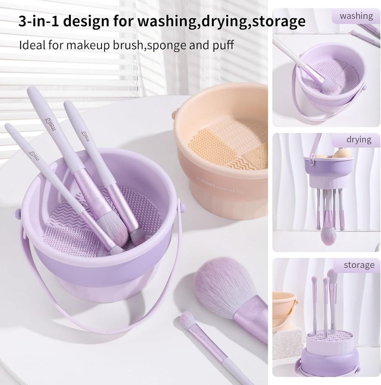 3-in-1 Makeup Brush Cleaner Bowl