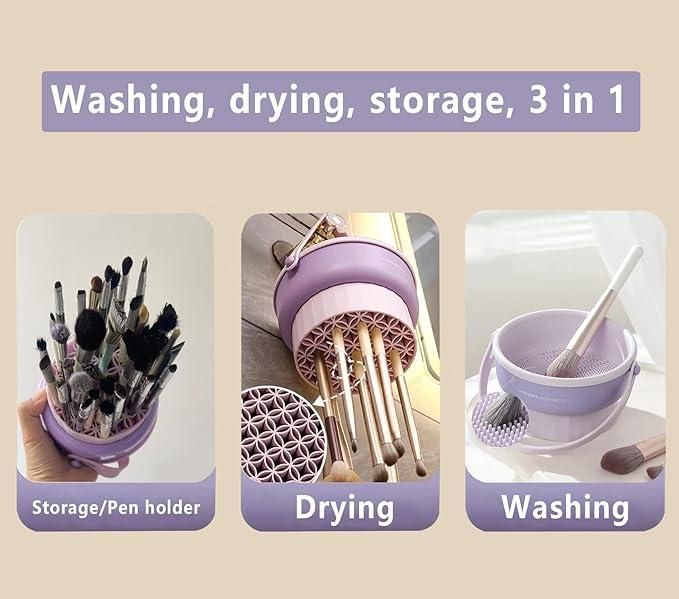 3-in-1 Makeup Brush Cleaner Bowl