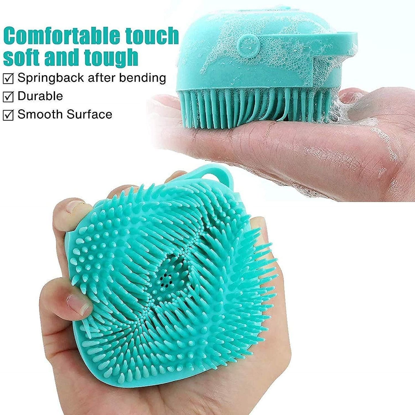 SCRUBBING Soft Silicone Bath Brush – Baby Shower &amp; Cleaning Brush