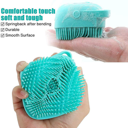 SCRUBBING Soft Silicone Bath Brush – Baby Shower &amp; Cleaning Brush