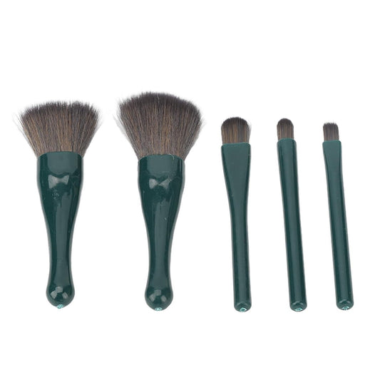 Makeup Brushes Set – 5pcs Soft Bristles with Mirror Case