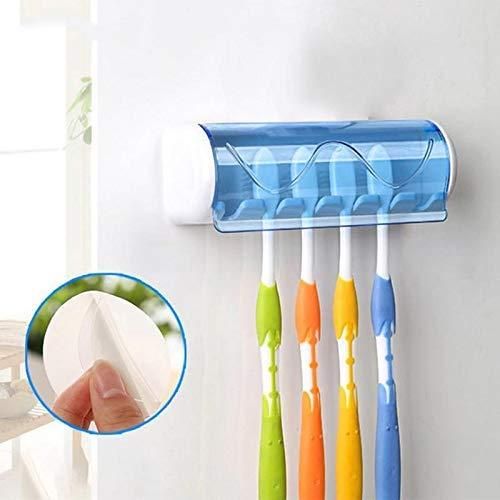 Foreign Holics Self-Adhesive Toothbrush Holder with Cover for Bathroom